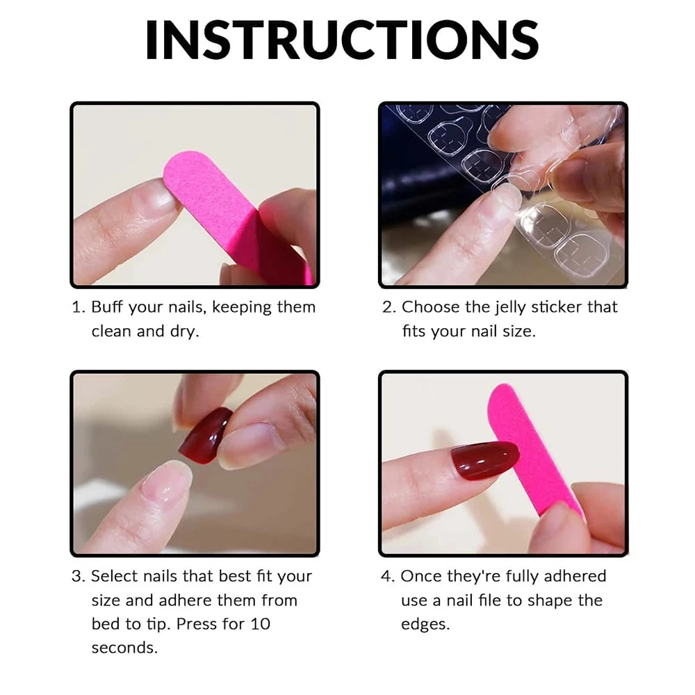 ARTAUG 96 шт. средний квадратный 3D стерео градиентный пресс для ногтей и 4 комплекта