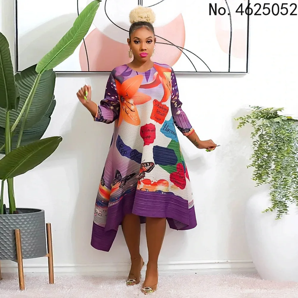 

Элегантное женское вечернее платье с цветочным принтом, новинка 2022, соблазнительные Клубные платья а-силуэта с длинными рукавами и круглым ...