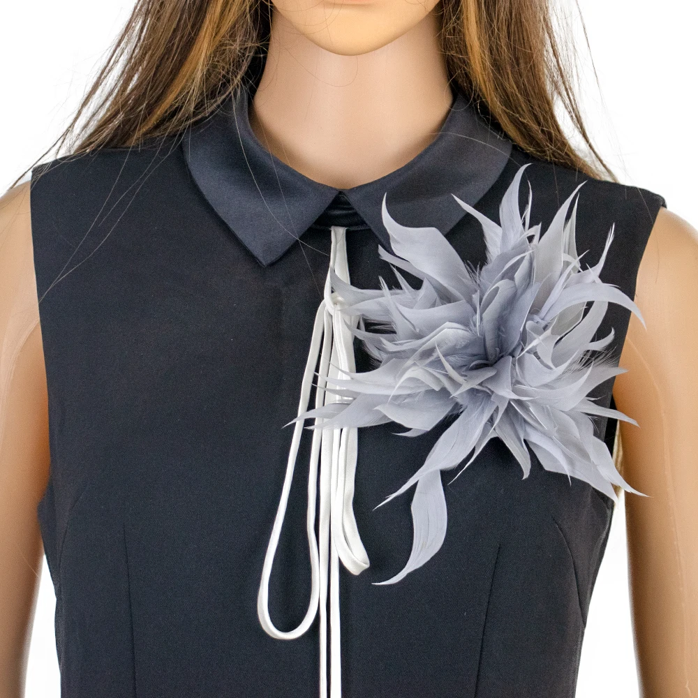 

Модная брошь в виде страусиного шлейфа, зажим для шарфа для женщин, аксессуар для платья, бутоньерка, женские волосы