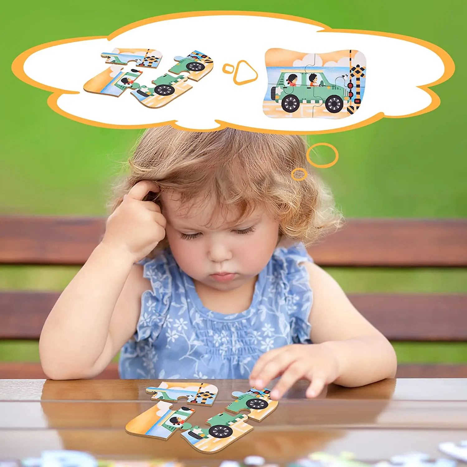 Детский Развивающий пазл с металлической коробкой 3-7 лет |