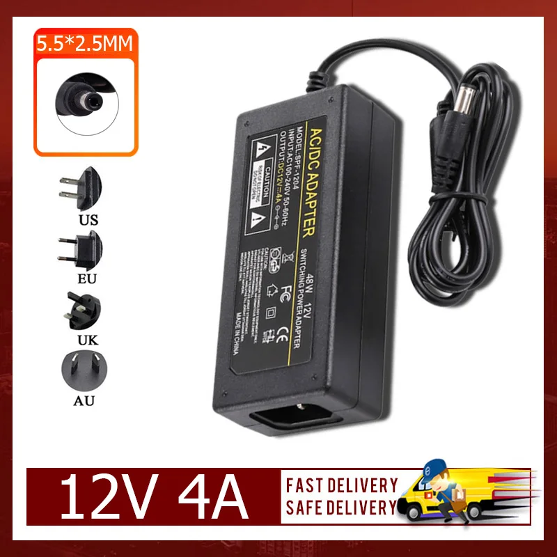 

New 12V 4A AC Adapter 5.5*2.5mm For Lenovo LCD Monitor Power Adapter Replacement