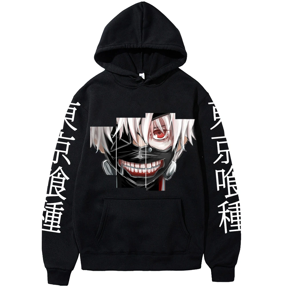

Pullover Long Sleeve Loose Casual Women's Clothes Anime Tokyo Ghoul Hoodie Men's Print Oversized Sweatshirts Harajuku