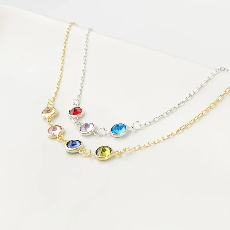 

Necklace Custom Birthstone Necklace Personalized Gifts for of Family Birthstone Necklace Gift Birthday Gift Name Necklaces