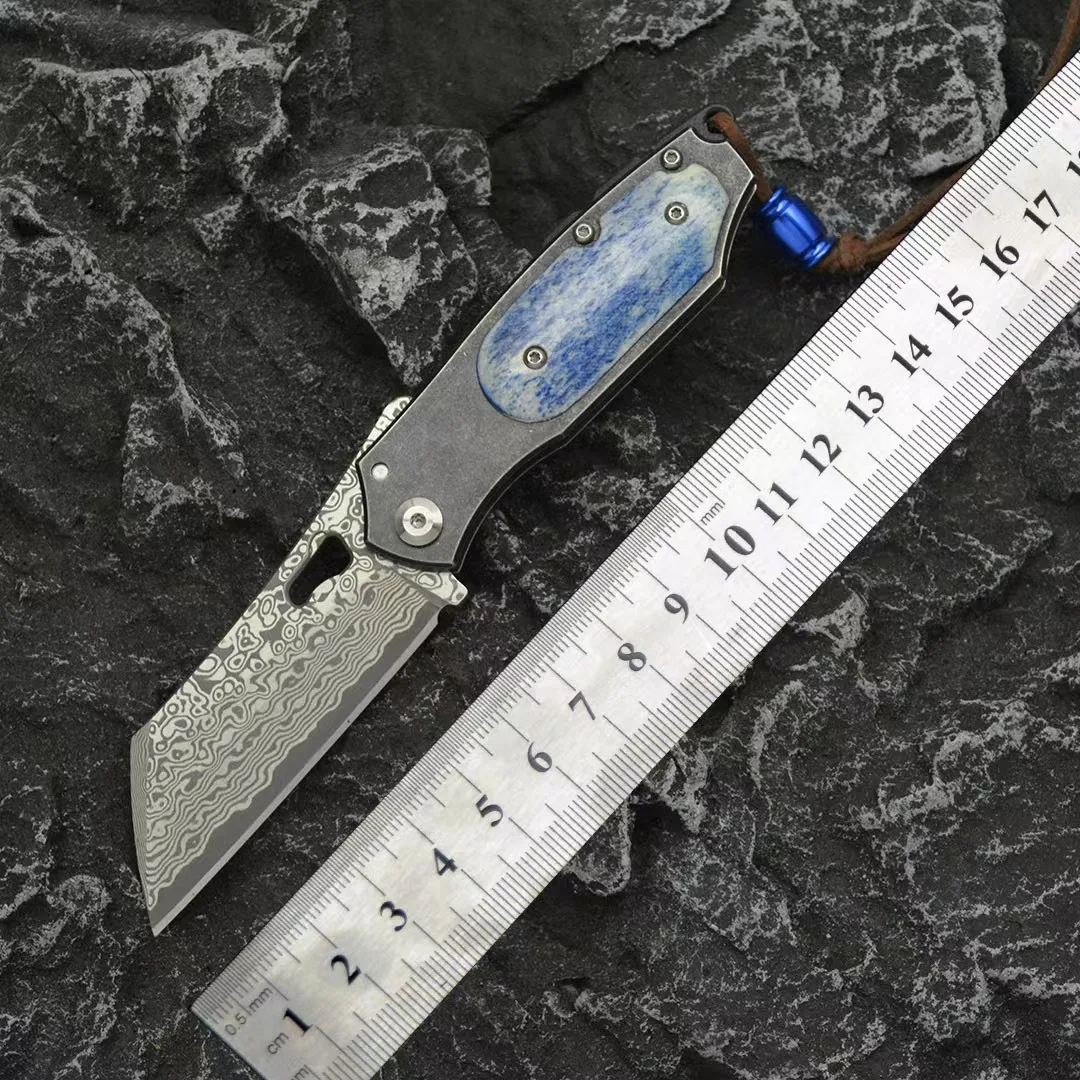 Складной нож VG10 из дамасской стали с ручкой портативный Клинок без блокировки