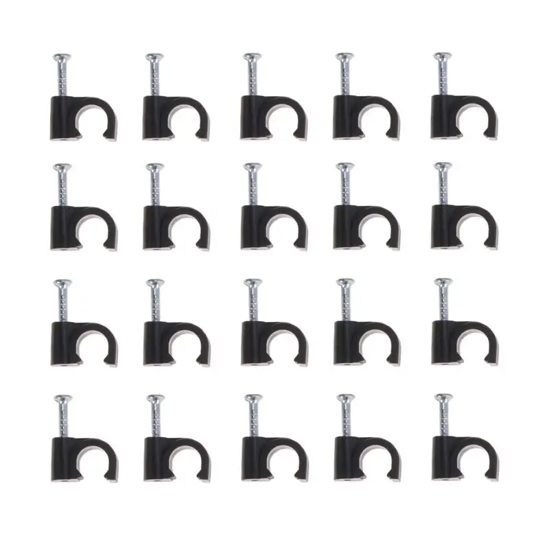 

100pcs Plastic Cable Clips Cable Ties Wire Cord Fastener Telephone Line Tie Fixer Wiring Organizer Electrical Wire Wall Clamp