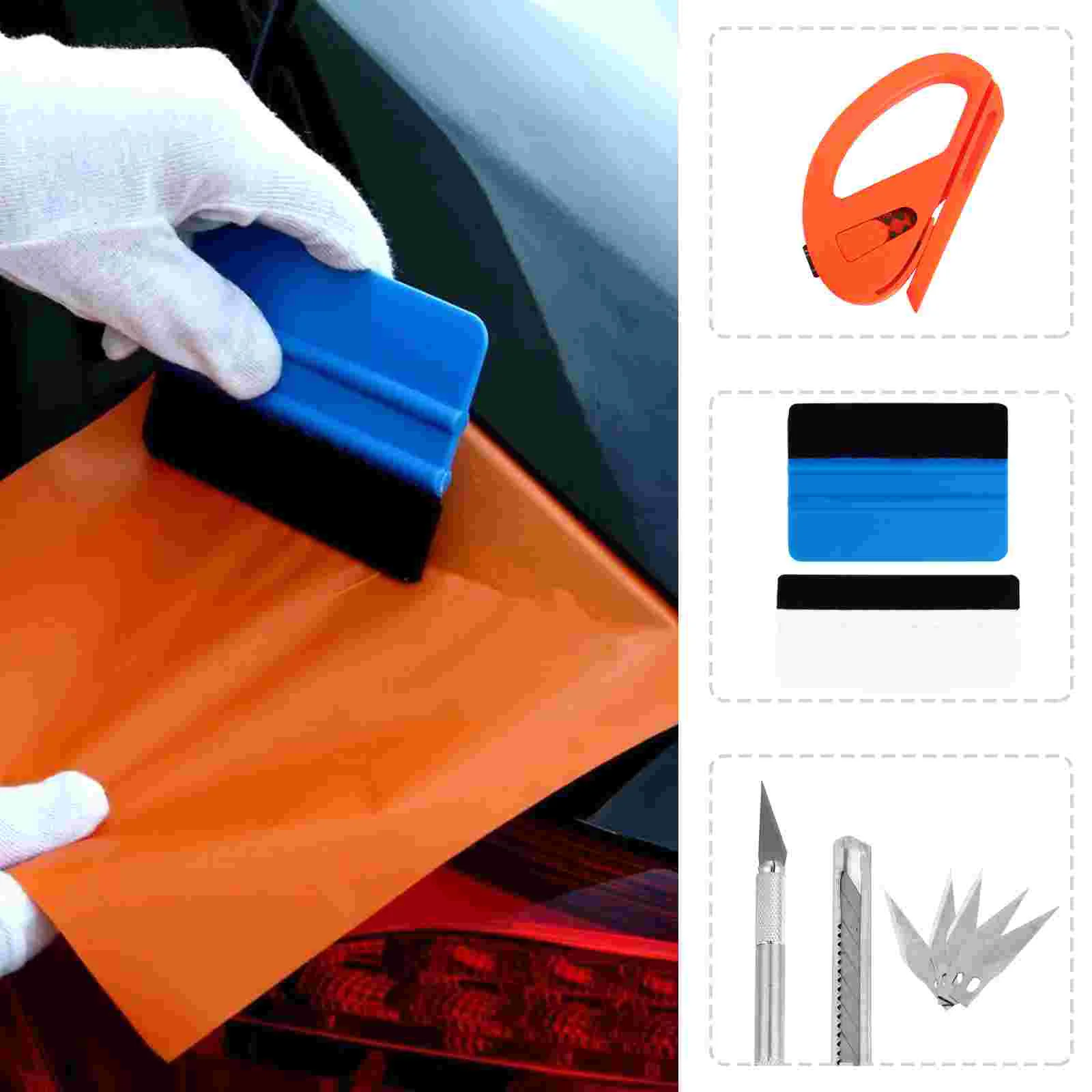 

Car Film Tool Wrap Vinyl Kit Vehicle Tintscrapers Sticker Squeegee Installation Window Autoscraper Installing