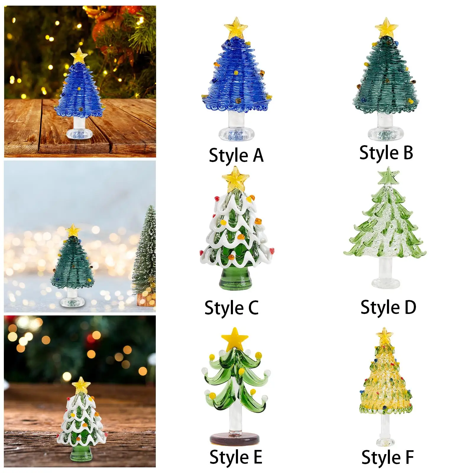 Christmas Tree Figurine Xmas Decor for Desktop Dining Room Walkway