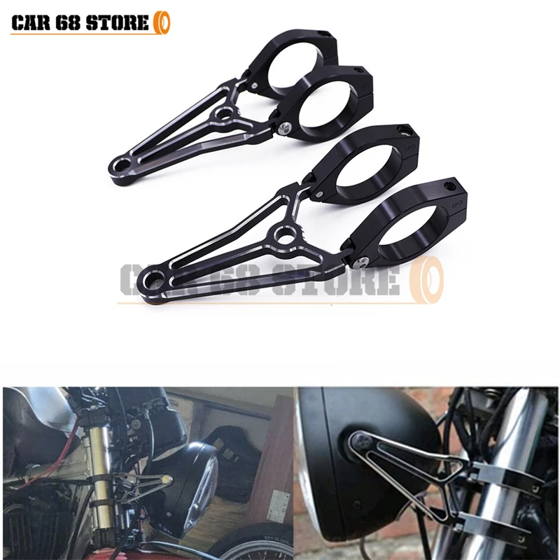 

1 Pair Motorcycle Headlight Mount Bracket Fork Head Lamp Holder CNC Headlight Mount for Honda/ Kawasaki Cafe Racer 41mm