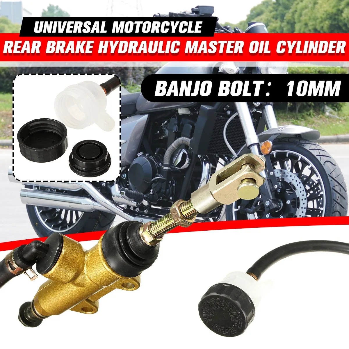 

Motorcycle Hydraulic Rear Brake Pump Rear Brake Master Cylinder Universal For Honda CBR250 CB400 CBR400 VFR400 VT250 CB250