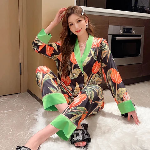 Тонкая модная Новая женская пижама удобная домашняя одежда пижамы для женщин Высококачественная свободная Пижама для женщин