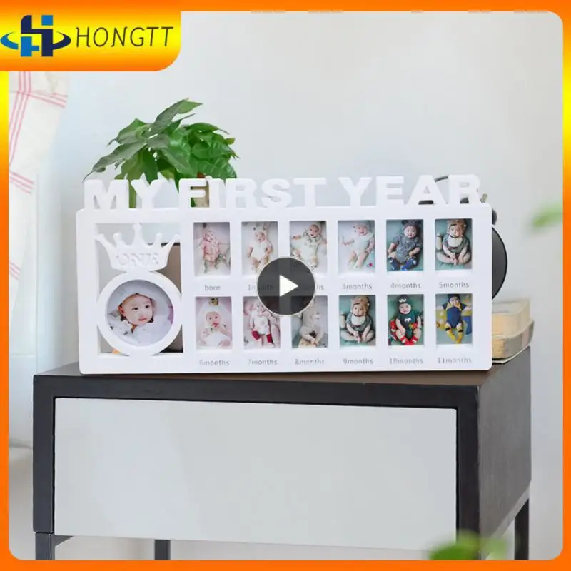 Durable Baby Growth Record Combo Photo Frame Plasticpvc Filmthick Hard Paper Backboard Plastic Display Photo Frame Fall-proof