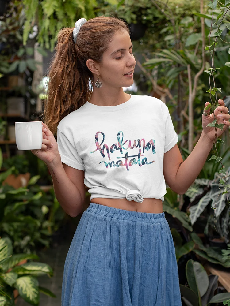 

Disney Hakuna Matata Plaza Spain Women's Clothing Lion King Tee Shirt Oversized Fashion Ropa Tumblr Mujer T-Shirts Free Shipping