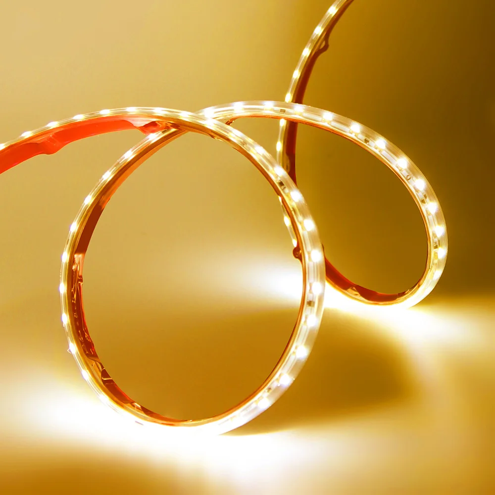 

KISUFU Светодиодная лента 220В теплый белый 120 светодиодов/м