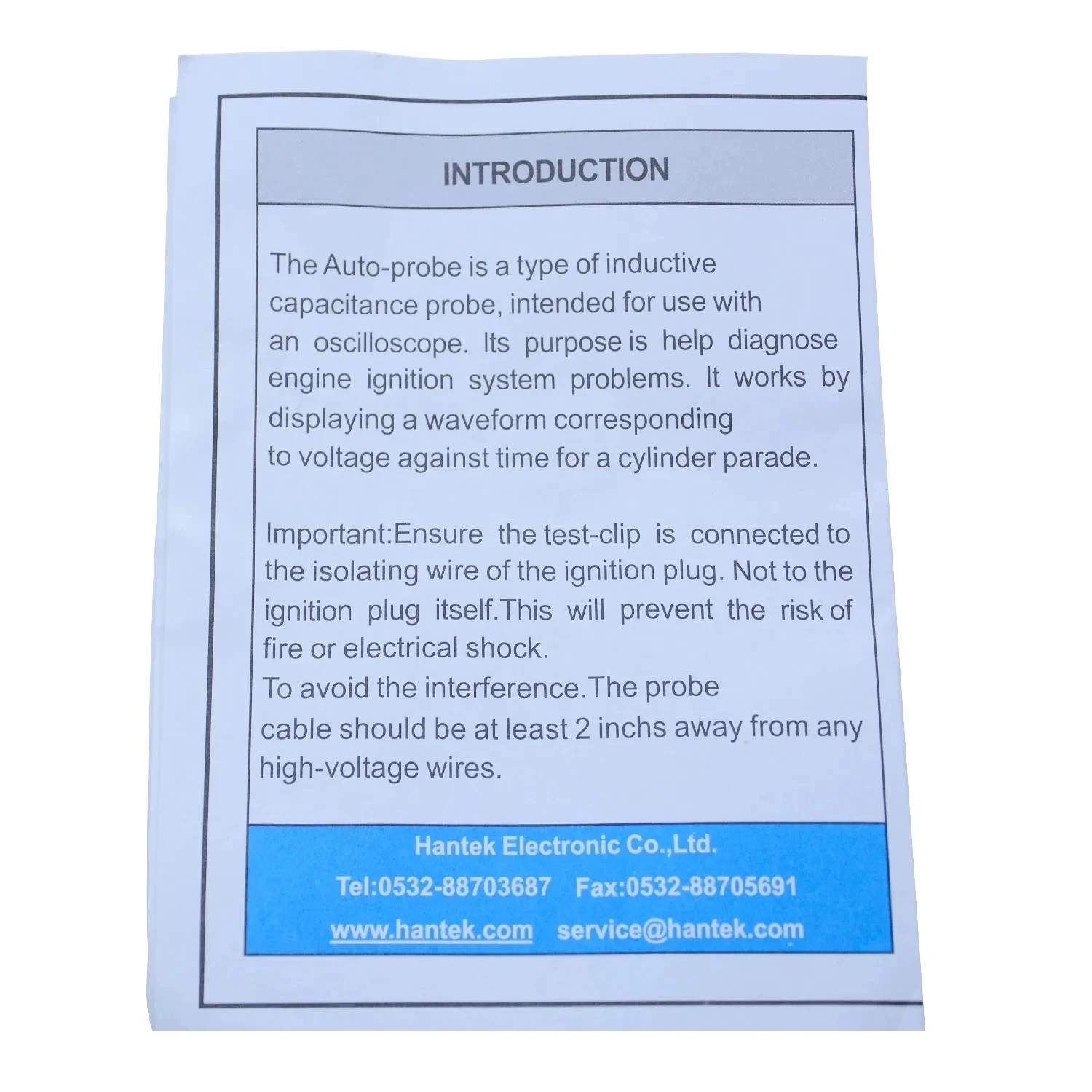 Датчик автоматического зажигания HT25 для автомобильного осциллографа длина 2 5