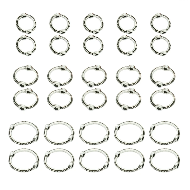 

30x/set Ring Spacer Bead Caps DIY Bracelet Bead For jewelry Making Accessories Dropshipping