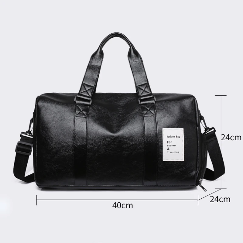Gym Bag Leather Sports Bags Big Men Training for Shoes Lady Fitness Yoga Travel Luggage Shoulder Black Sac De Sport Handbags