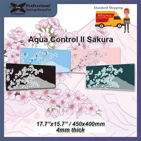 Игровые коврики для мыши 450x400X4 мм-xl/17,7x15,7 дюйма X-raypad Aqua Control II Sakura