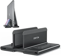 upgraded laptop vertical stand omoton 3 in 1 macbook laptop holder dock with sturdy silicone pads for ultra protection