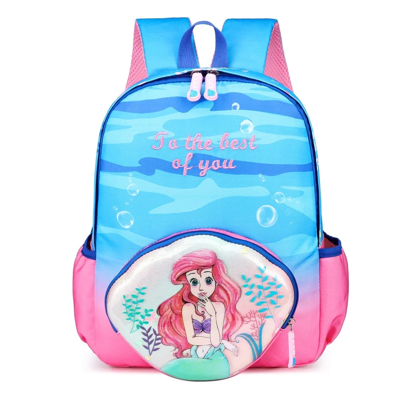 Children Large Capacity Cartoon Mermaid Kindergarten Backpacks New Girls Princess Leisure Schoolbags for Primary School Students