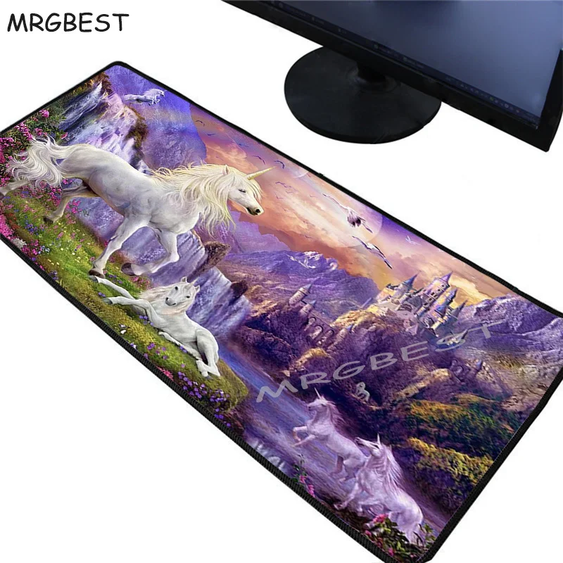 

MRGBEST Animal Horse Customized Support Mouse Pad Unicorn Fantasy Computer Notebook Rubber Mice Mat for LOL Surprise CSGO DOT Xl