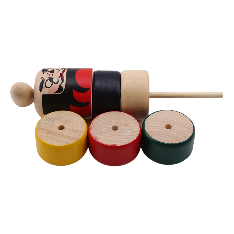 Фото Детские кубики для раннего детства, деревянные игрушки Daruma Otoshi, японская игра народного творчества, лучший подарок на день рождения и Рожде... №3