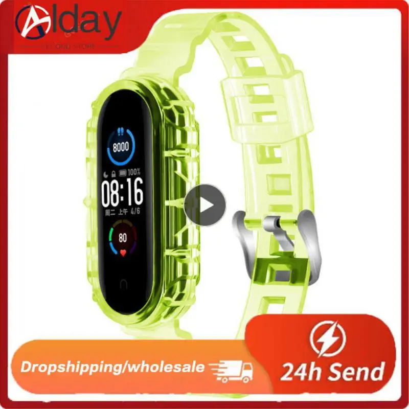 

Silicone Tpu Resin Strap Sport Bracelet Breathable Band Soft Strap Wristband Replacement Strap For Mi Band 7 Miband 6