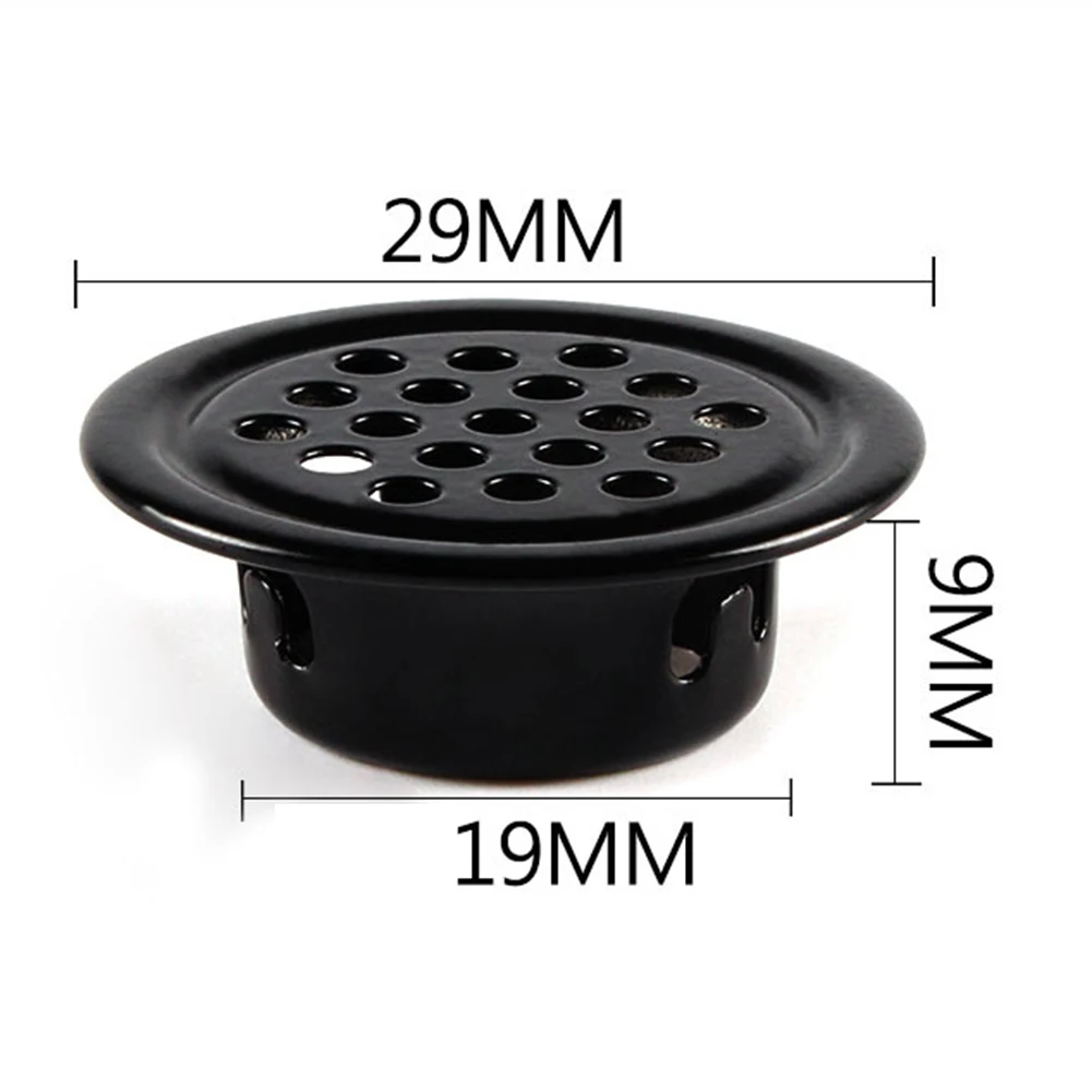 

10PCS Wardrobe Cabinet Mesh Hole Metal Cabinet Cupboard Round Air Vent Grill Cover Ducting Ventilation Furniture Accessories