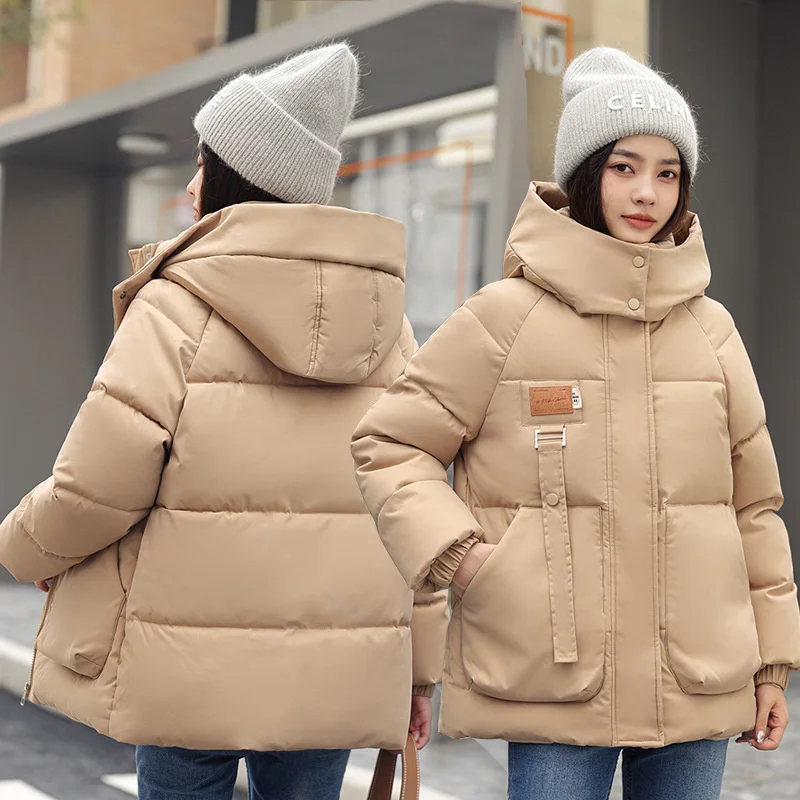 

Новинка 2023, зимняя куртка, пальто, женские парки, женские пуховые хлопковые куртки, пальто с капюшоном, плотное теплое ветрозащитное повседневное студенческое пальто