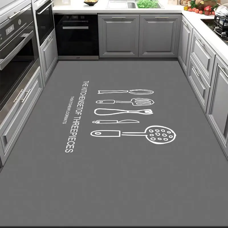 

Современный минималистичный декоративный ковер для гостиной, нескользящий и маслостойкий кухонный ковер, домашний большой коврик из ПВХ и ...