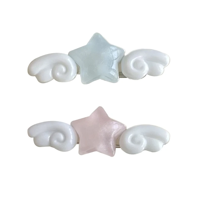 

Small Star Wing Hairpin Hair Clip Summer Duckbill Hairpin for Woman Dropship