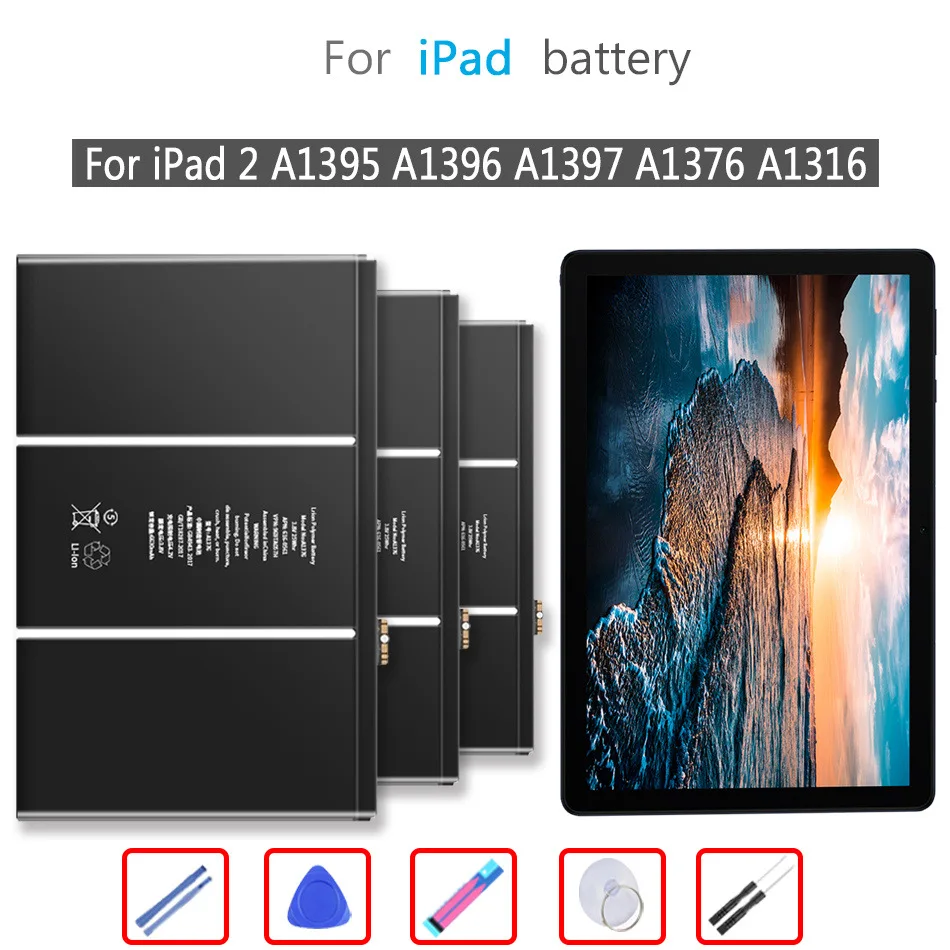 

pad2 6930mAh Battery For Apple iPad 2 iPad2 A1395 A1396 A1397 A1376 A1316