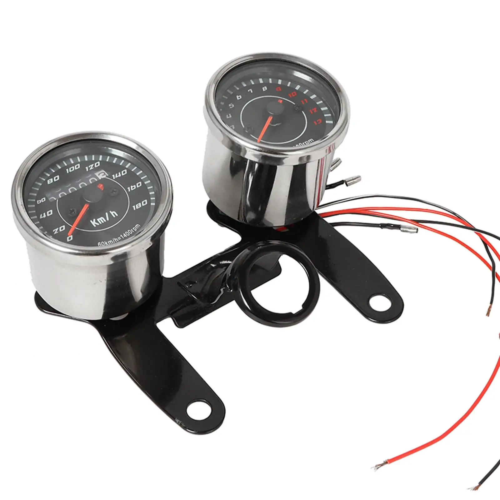 

Мотоцикл 2 в 1, спидометр, одометр светодиодный ная подсветка, 12 В, 13000 об/мин, тахометр, измеритель, фотометр, черные запасные части