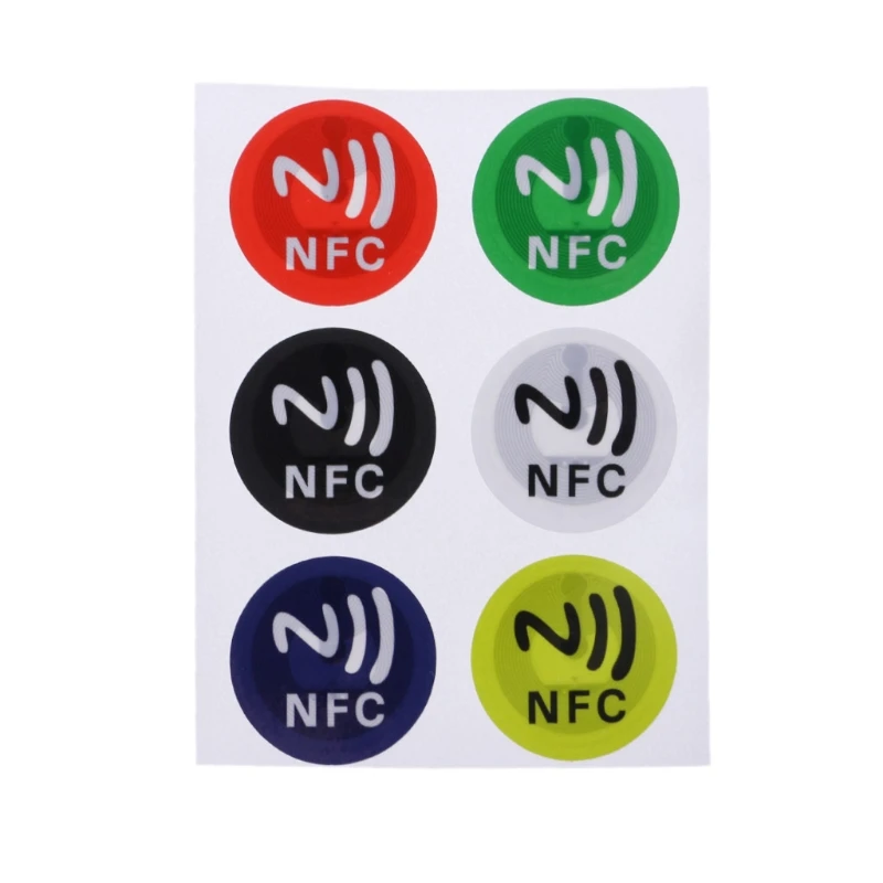 

6Pieces for Smart Ntag213 Labels Waterproof Re-stick Labels Ntag213 Tags 30mm/1.