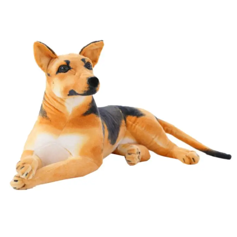 Lifelike German Dog Shepherd Soft Plush Toys Stuffed Animals Pillow Birthday Gift  Home Furnishings Sofa Car Cushion