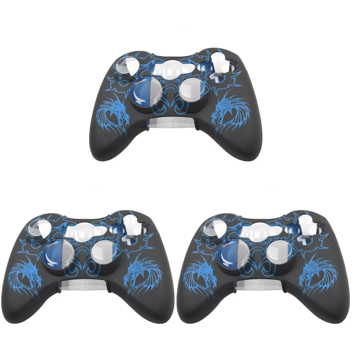 

3pcs Skin Case Cover for 360 Controller (Blue)