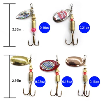 Metal Spoon Spinner Fishing Lure 10pcs Set Spoonbait Crankbaits Fishing Wobblers for Pike Crochet Kit Artificial Bait 4