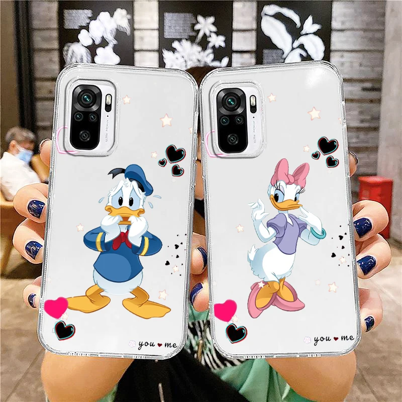 

Disney Donald Duck Minnie Phone Case For Xiaomi Redmi Note 12 11E 11S 11 11T 10 10S 9 9T 9S 8 8T Pro Plus 5G 7 Transparent