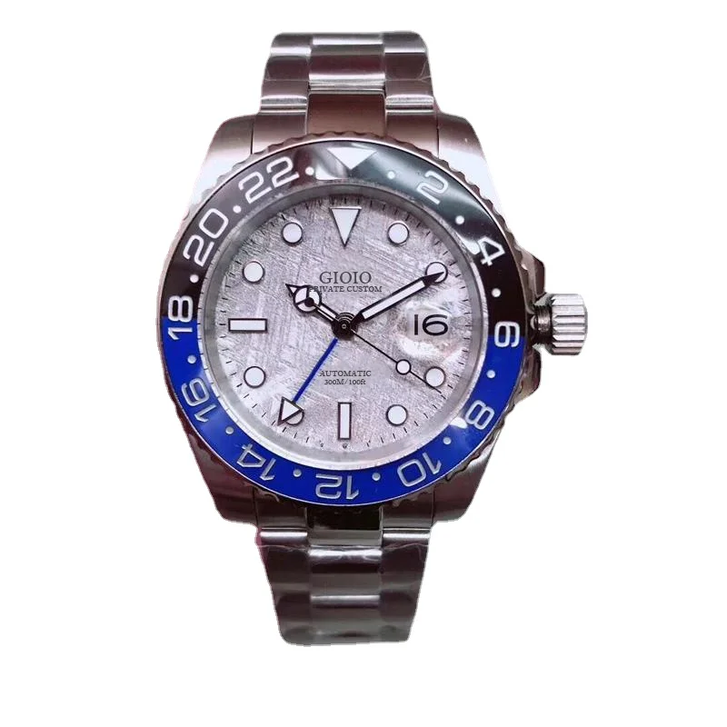 

Роскошные Мужские автоматические механические часы GMT керамический черный синий Безель нержавеющая сталь