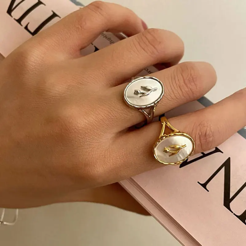 

Fashion Metal Geometric Rings Women Classic Wedding Bands
