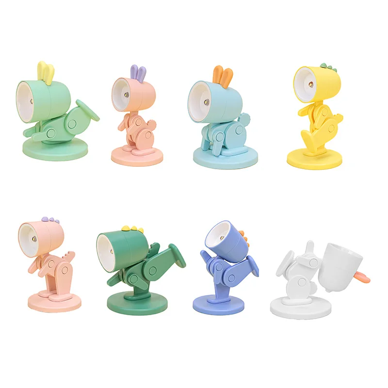 

LED Night Lights Cartoon Animal Folding Desk Lamp Cute Pet Lights Shape Eye Protection Lamp