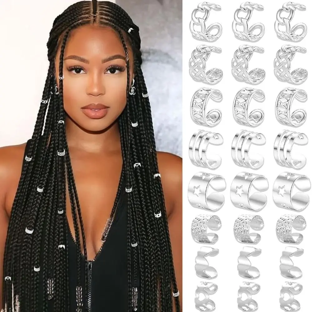 

Silver Color Hair Jewelry Dreadlock Accessories Braid Accessories Alloy Braid Clips Hair Accessories Braid Jewelry Tools