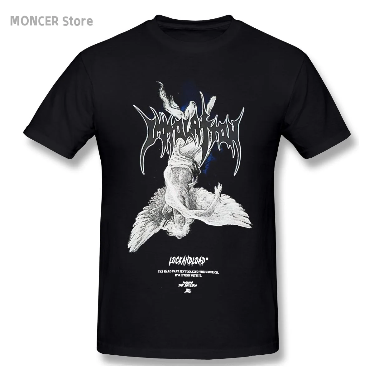 

UNSETTLE Harajuku T-shirts Summer Men Women Hip Hop Funny Print Fallen Angel Tshirt Streetwear T Shirts Short Sleeve Tops