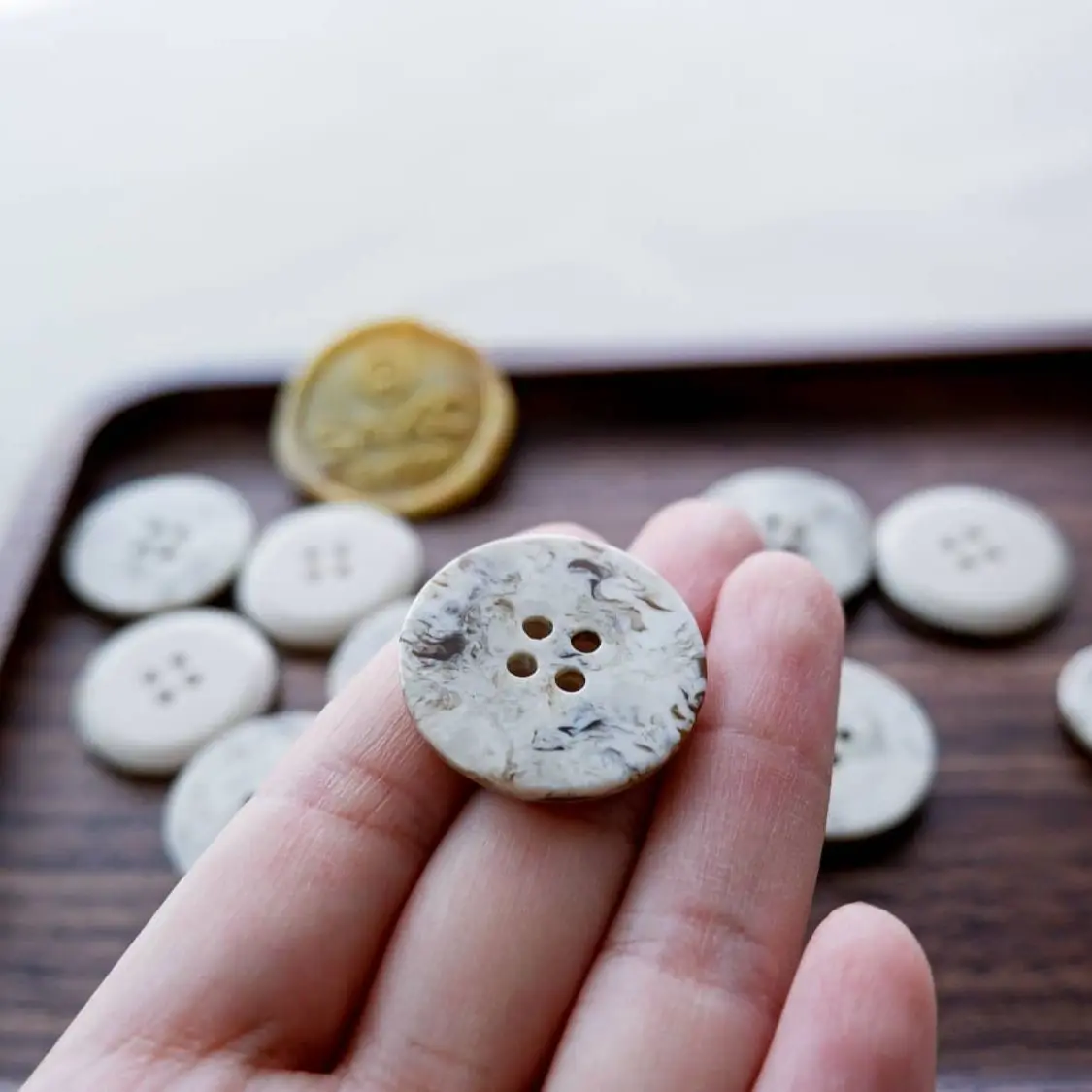 

4 Holes Resin Button for Winter Coat Windbreaker Kit Blouses DIY Sewing accessories Craft Supplies 20 PCs