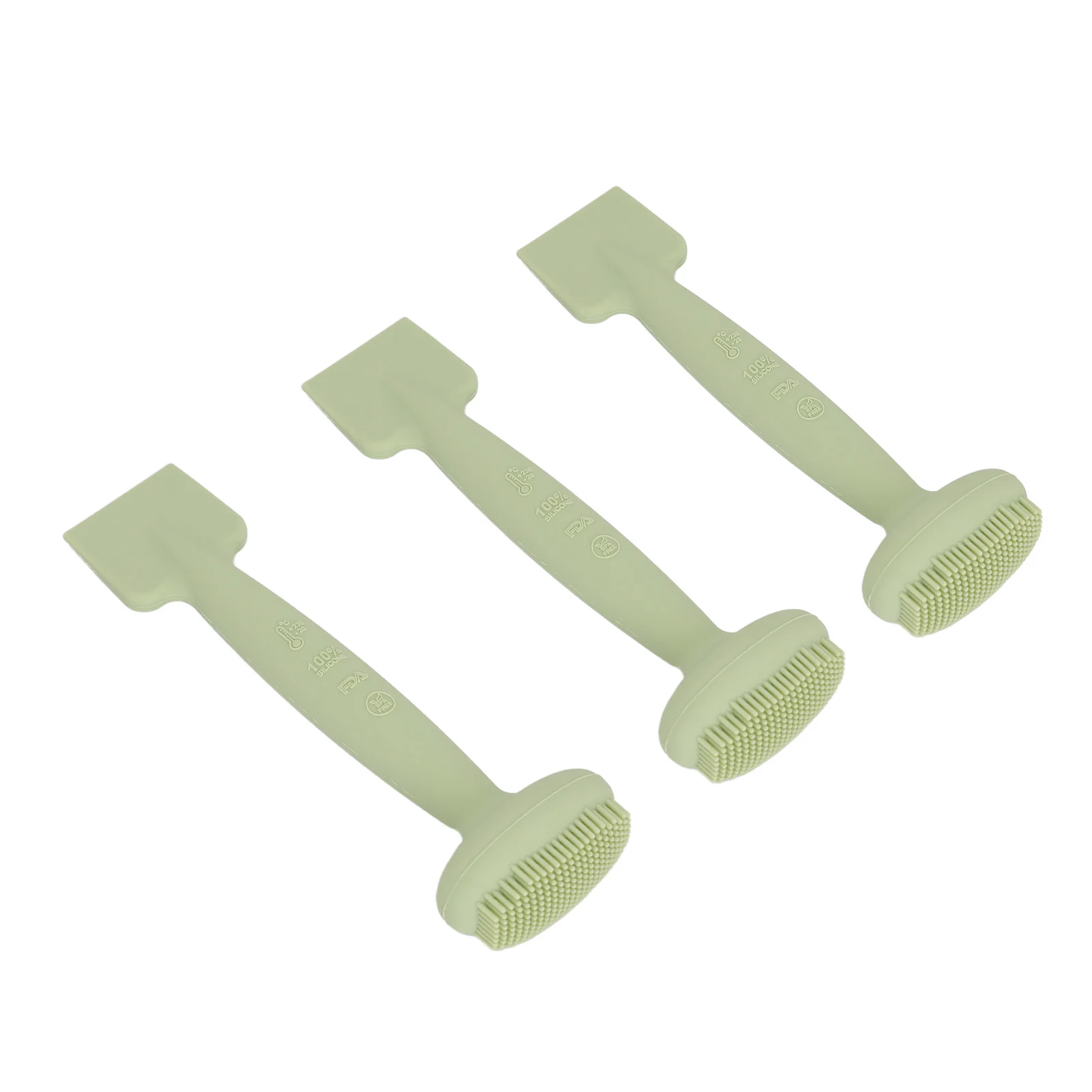 

Face Cleansing Brush Face Mask Applicator Double Headed Ergonomic Design Flexible Soft Silicone Portable for Beauty Salon