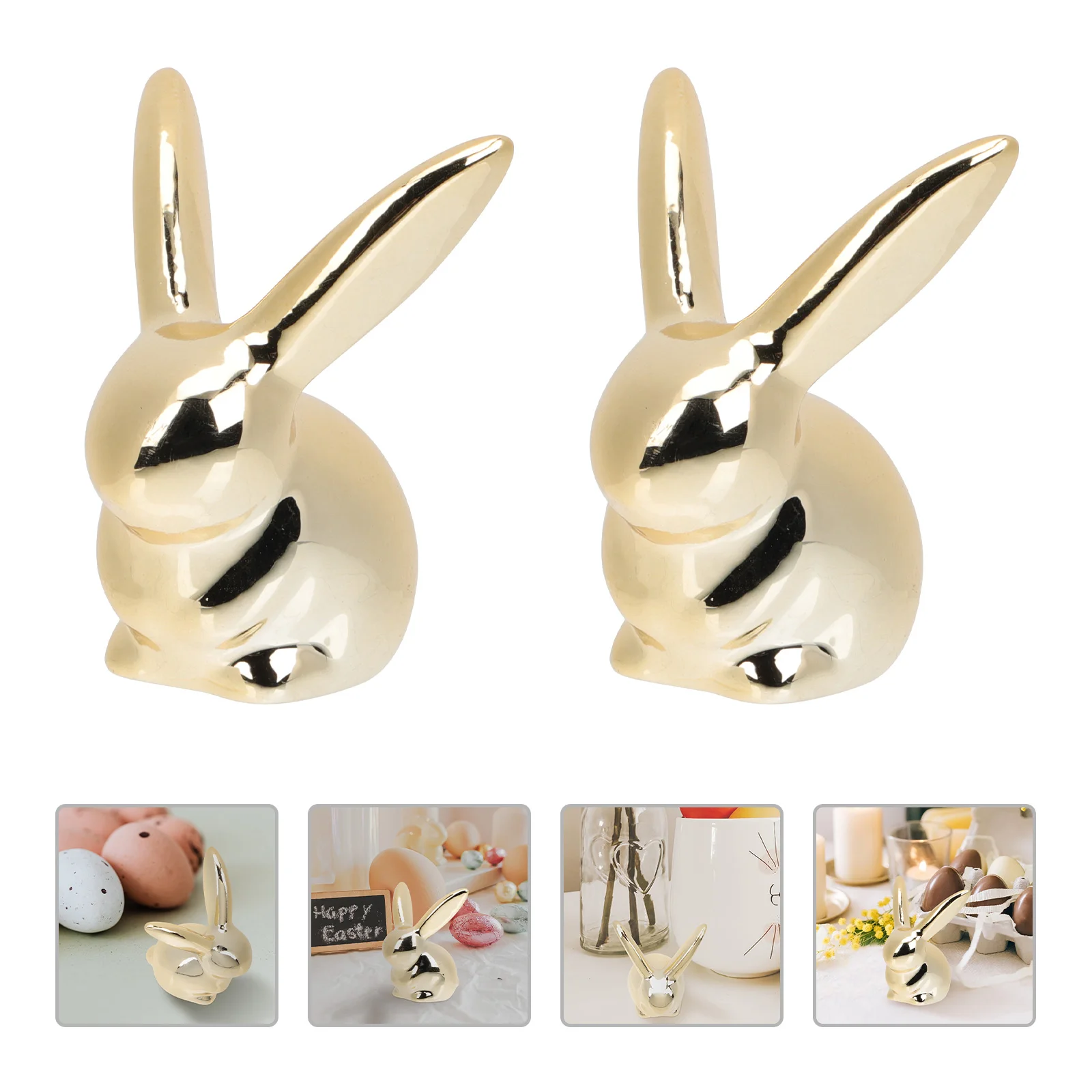 

Rabbit Figurines Rabbit Terrarium Decor Ceramic Rabbit Props Spring Easter Decor Rabbit Resin Statue