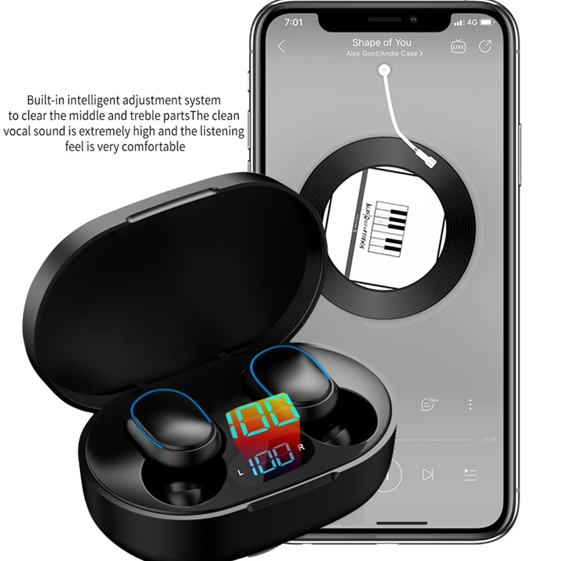 Bluetooth-гарнитура с сердцем для девушек милая розовая черная белая синяя