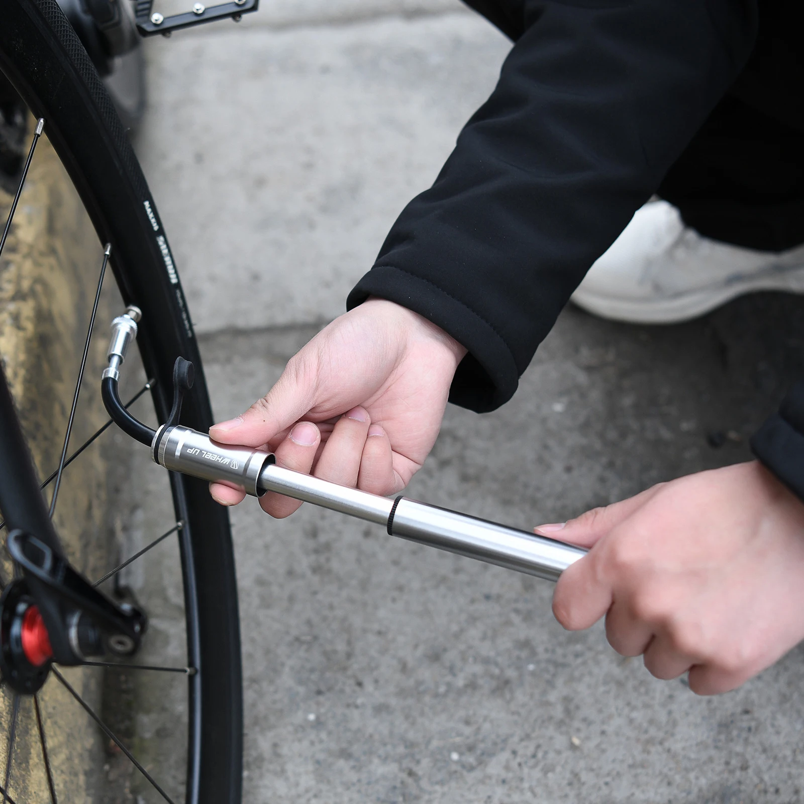 

Мини-фотовспышка из алюминиевого сплава со скрытым шлангом, надувной воздушный насос высокого давления для горного велосипеда