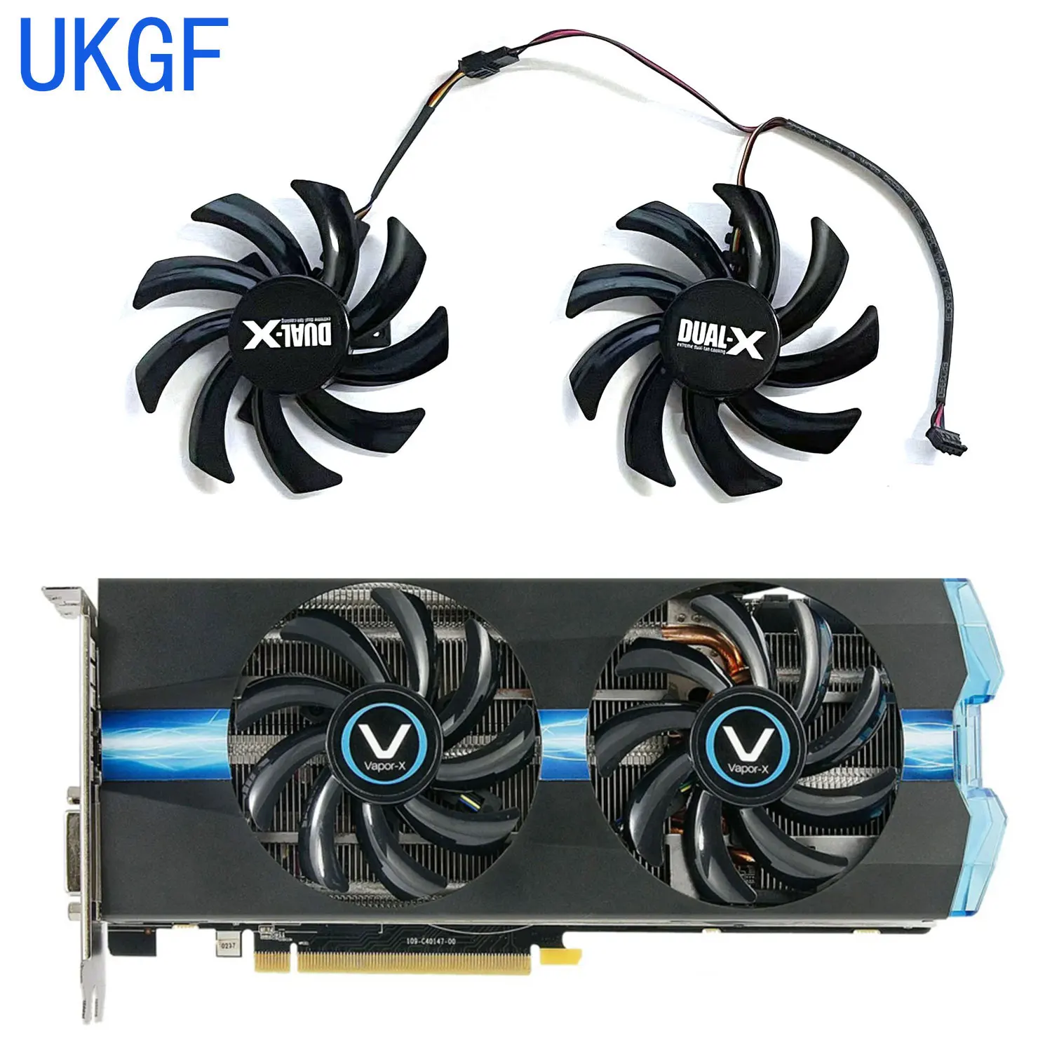 Новинка охладитель для графического процессора Sapphire Radeon R9 280 280X 285 270X 370X 380 HD7970 7950