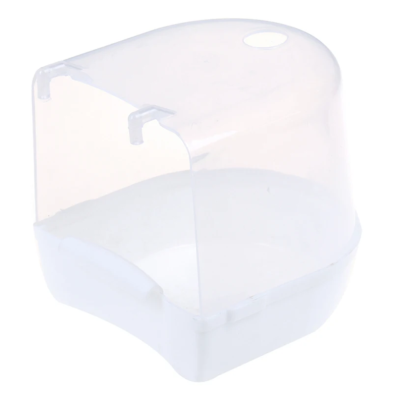 

Plastic Bird Water Bath Box Bathtub Parrot For Parakeet Hanging Bowl