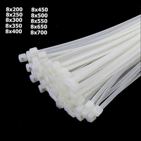 8x series white self locking cable tie plastic wire ties nylon pa66 cable tie width 7 6mm while or black 100pcsbag